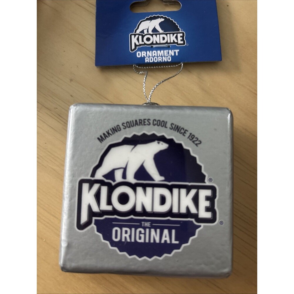 Klondike Ice Cream Bar Original Decoupage Christmas Tree Ornament New Fake